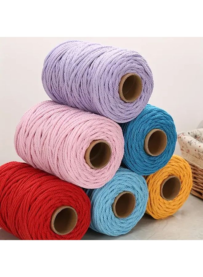 خيط المكرامي البنفسجي الفاتح حبل الألياف الطبيعية للحرف اليدوية DIY ديكور المنزل تغليف الهدايا - Image 1